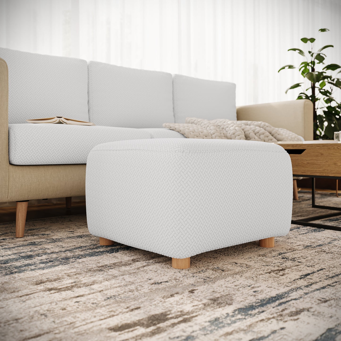 Square Ottoman Cover - Classic | Last Chance